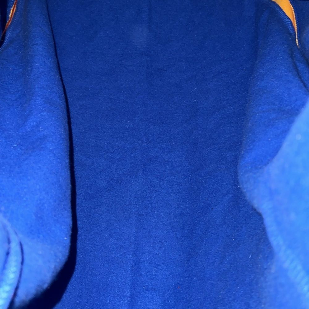 NHL ST.LOUIS BLUES Sweater L(12/14)Blue and Yellow Raw Hem NWT - Picture 7 of 8